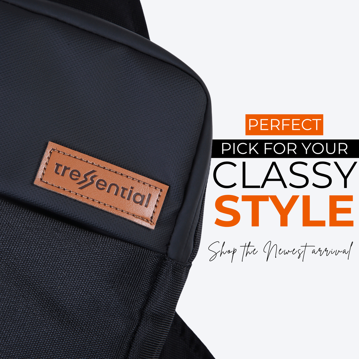 Unisex Crossbody Sling Bag- Black