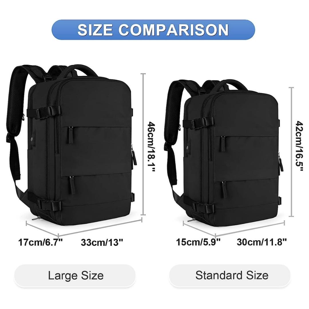 Unisex Travel Backpack-Black