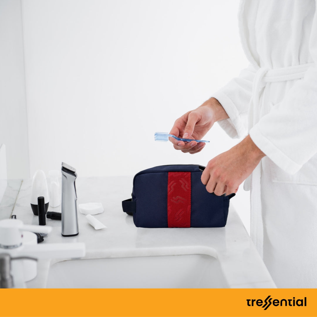 Tressential Toiletry Bag for Men & Women- Navy Blue