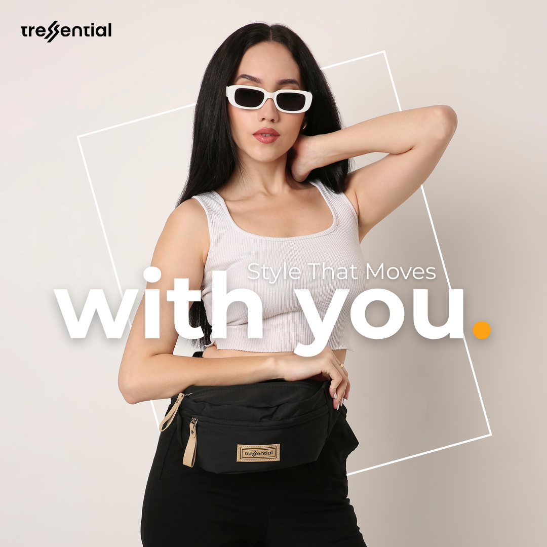 StreetSnap Unisex Waist Bag - Black