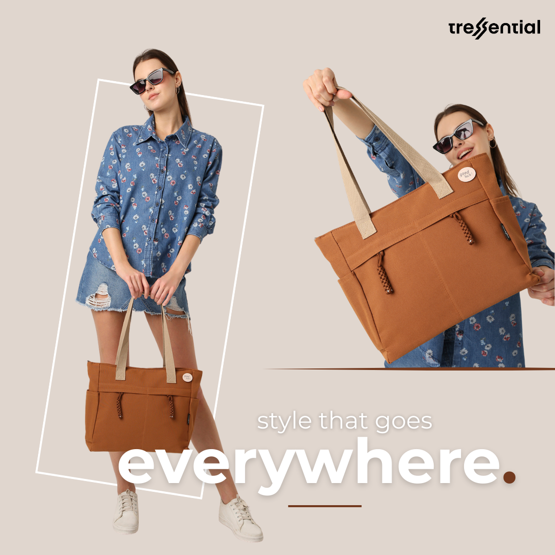 UrbanHandy Canvas Tote Bag For Women-Espresso