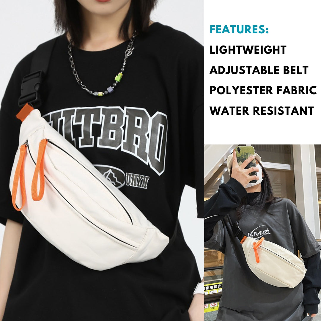 Tressential Unisex Waist Bag- White