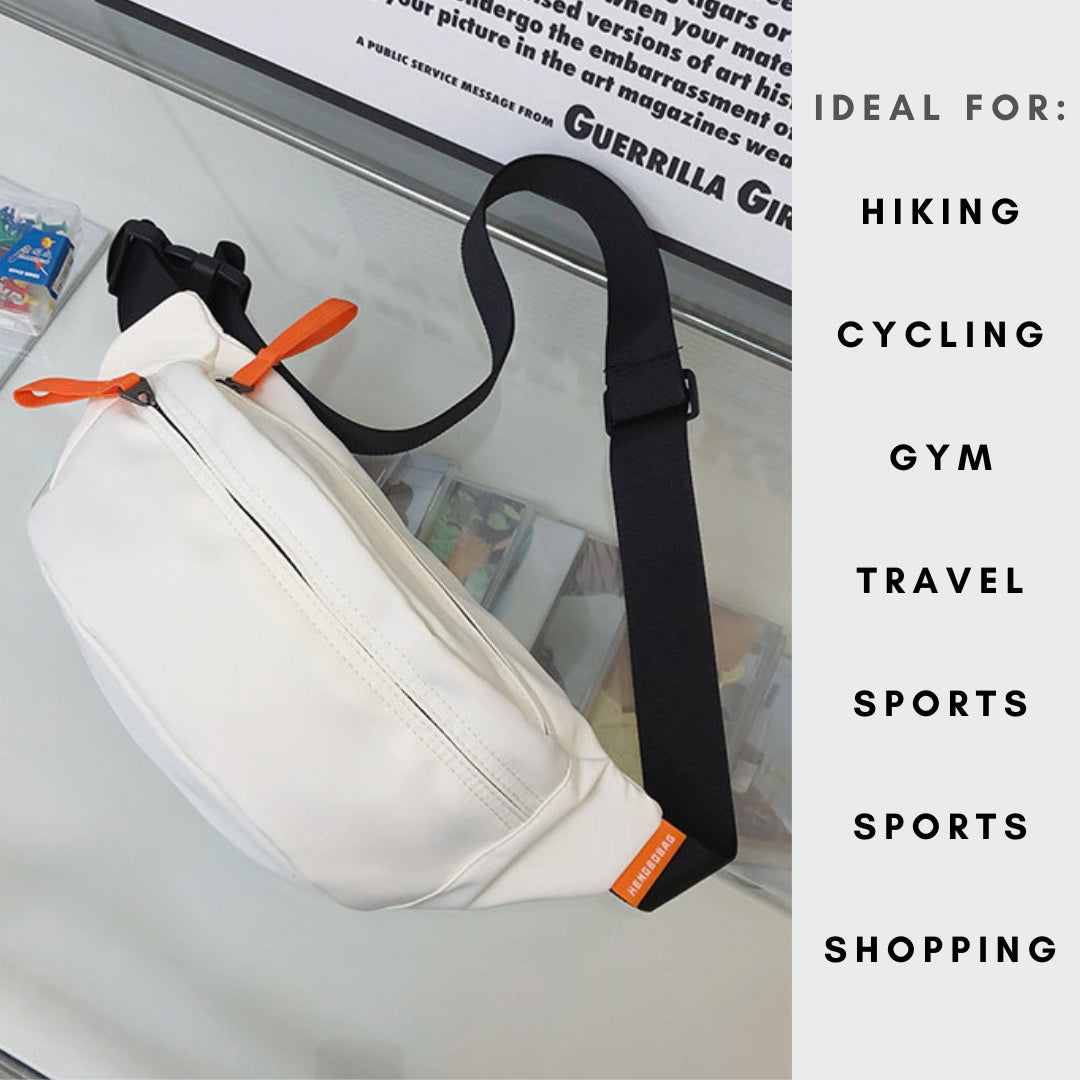 Tressential Unisex Waist Bag- White