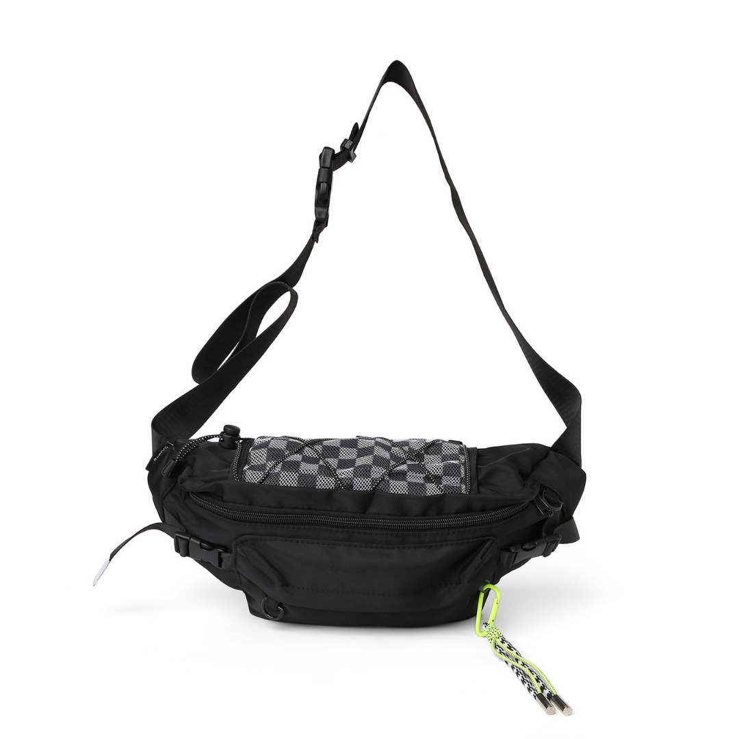 Checkermate Unisex Waist Bag - Black