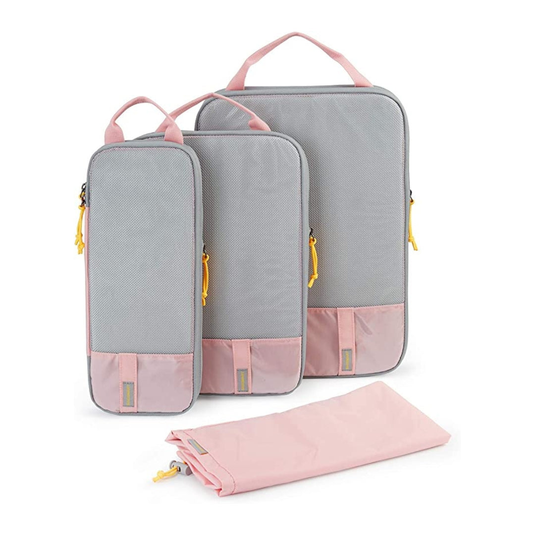 Travel Compression Packing Cubes- Pink