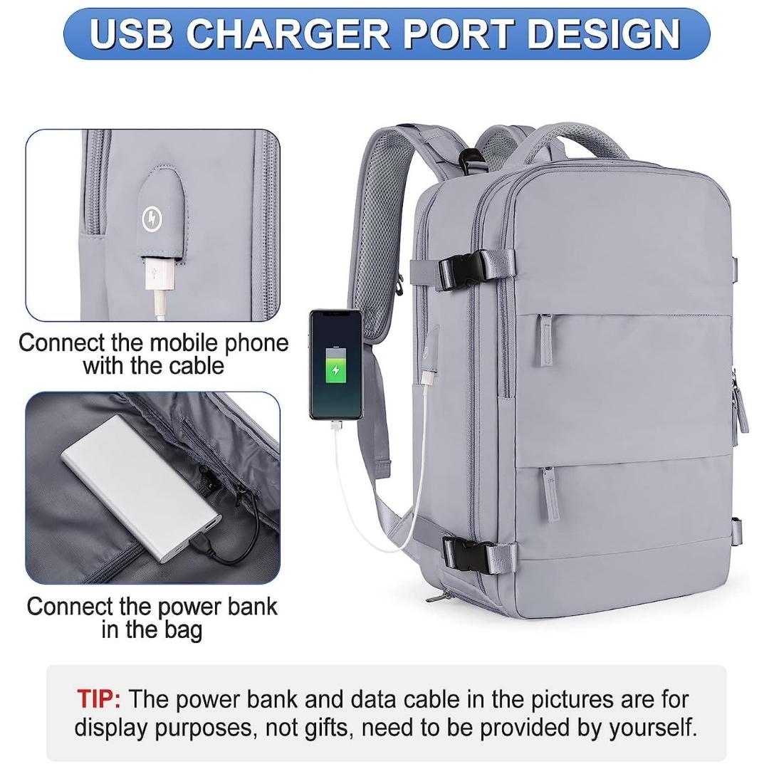 Unisex Travel Backpack-Grey