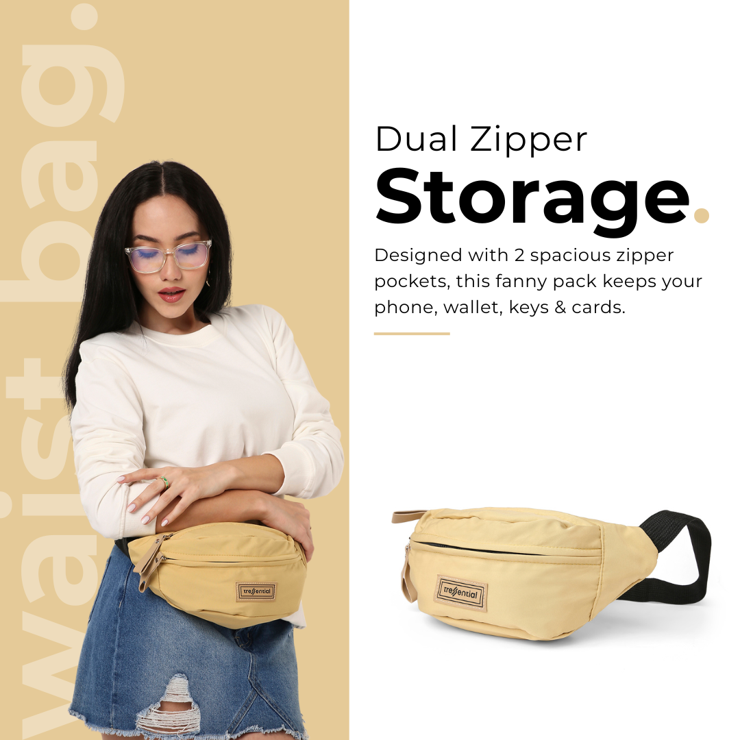 StreetSnap Unisex Waist Bag - Yellow