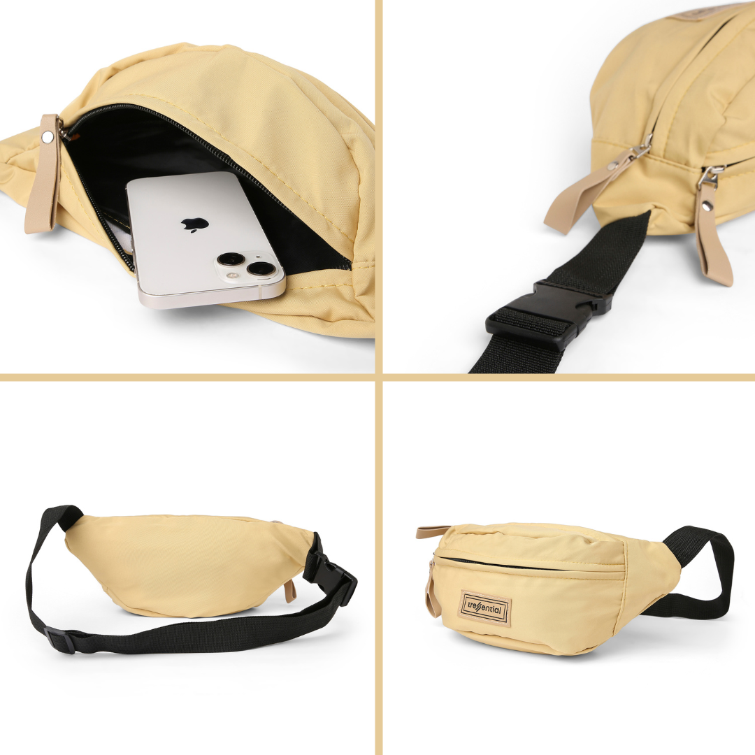 StreetSnap Unisex Waist Bag - Yellow