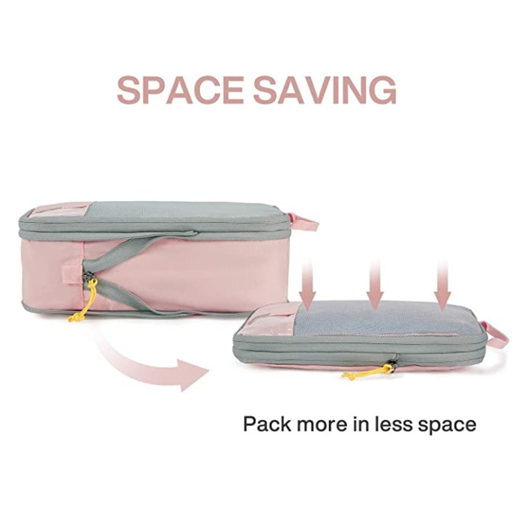 Travel Compression Packing Cubes- Pink - Hover Image