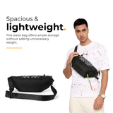 Checkermate Unisex Waist Bag - Black