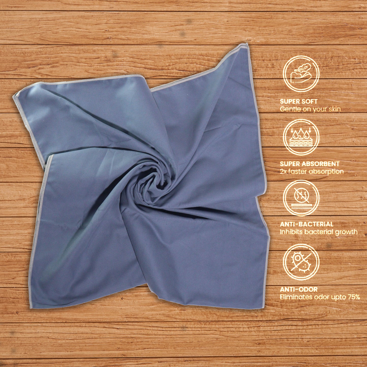 Microfibre Travel Towel- Navy Blue