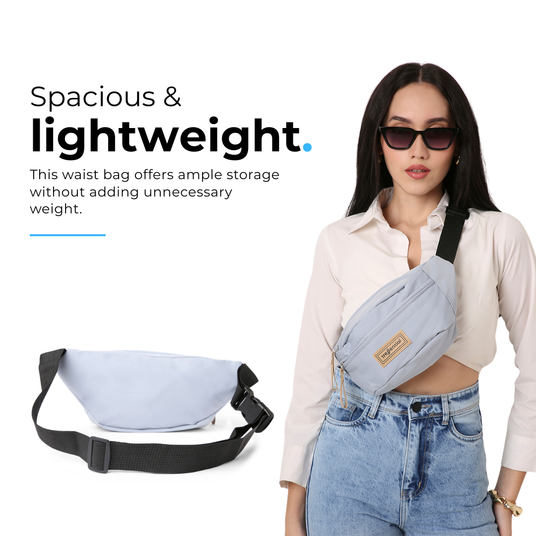 StreetSnap Unisex Waist Bag - Blue - Hover Image
