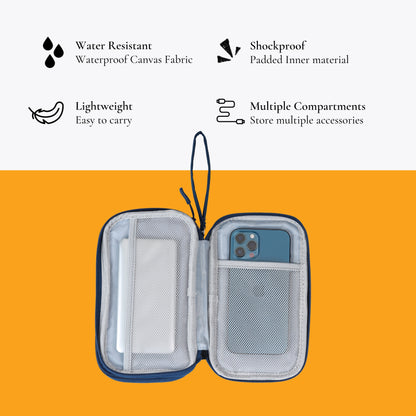 Electronics Travel Organizer Pouch- Black