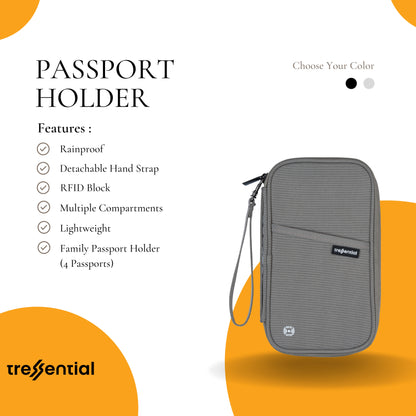Passport Holder Travel Wallet-Grey