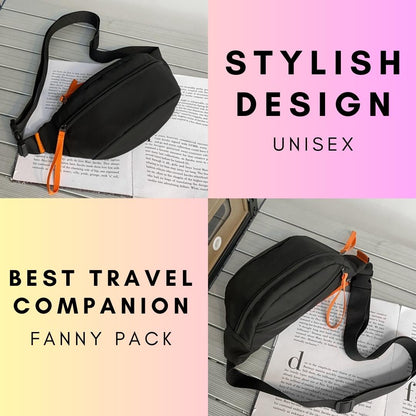 Tressential Unisex Waist Bag- Black