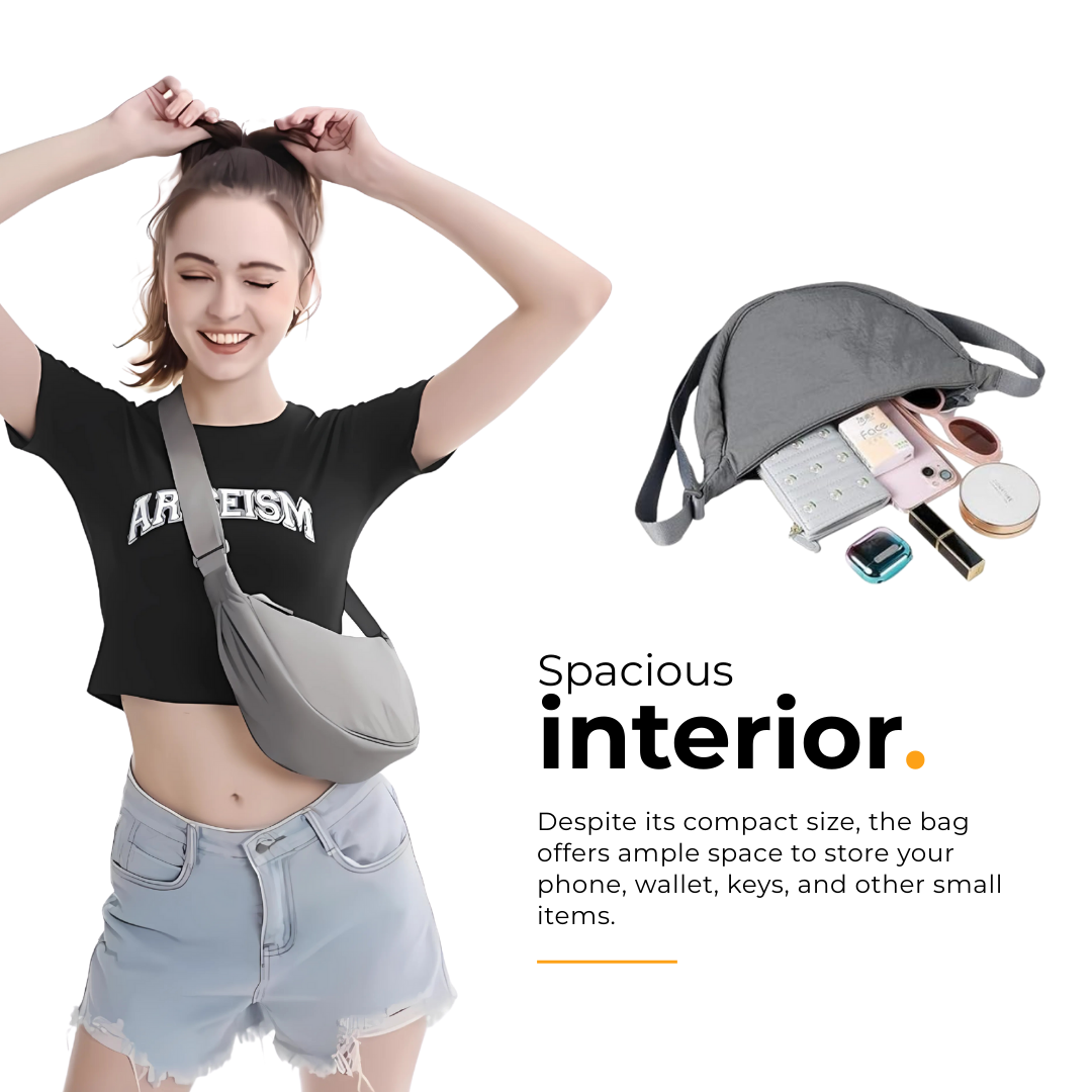 Crescent Half Moon off white bag