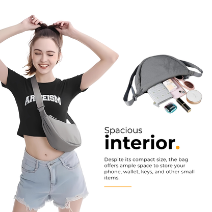Crescent Half Moon off white bag