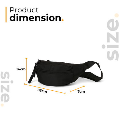 UrbanStash Unisex Waist Bag - Black
