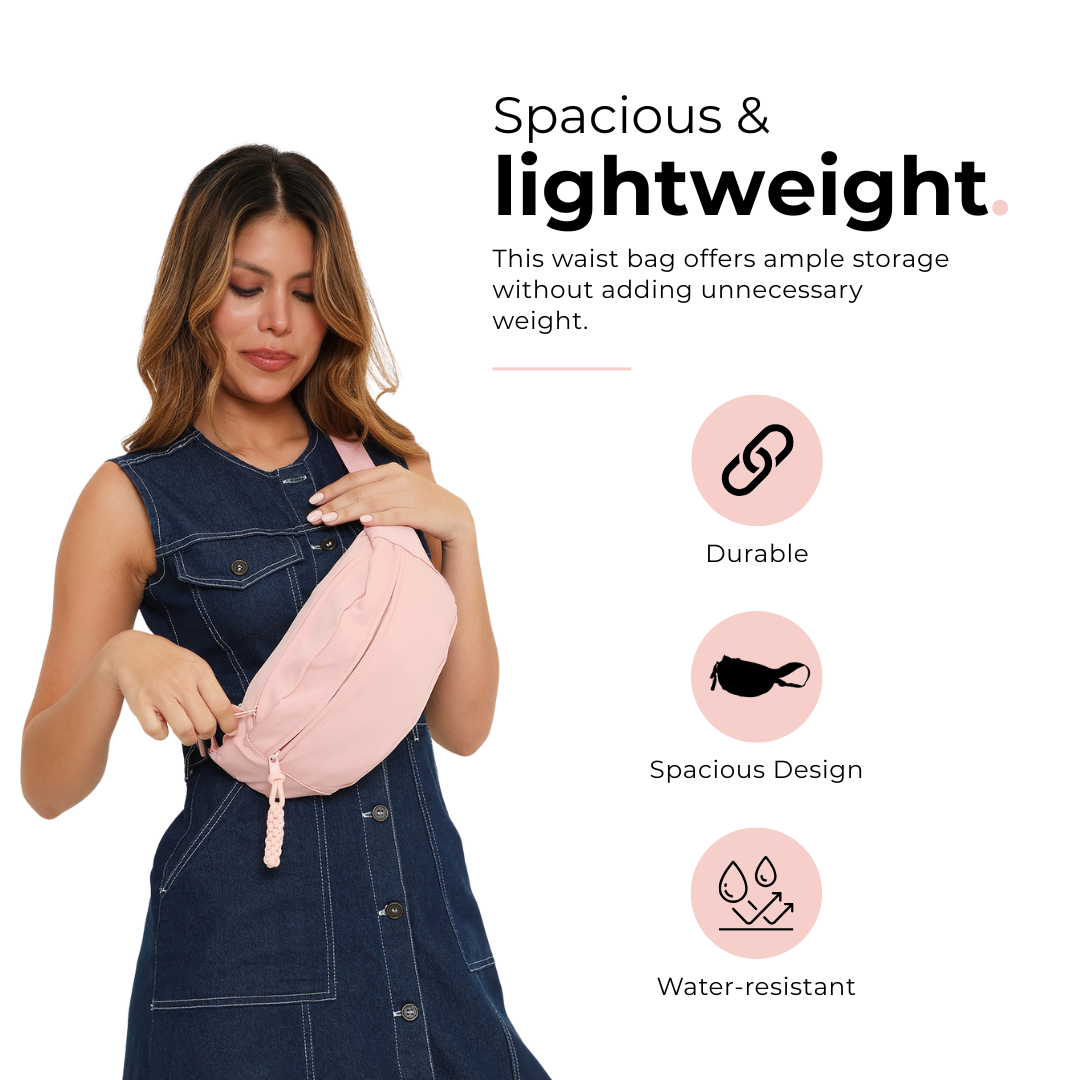 UrbanStash Unisex Waist Bag - Pink - Hover Image