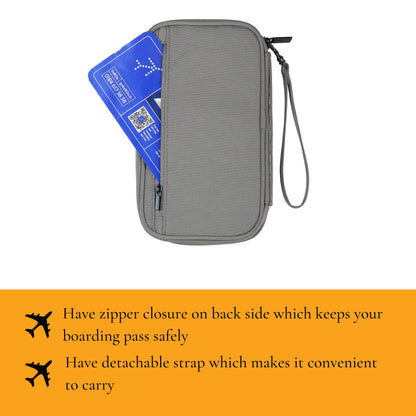 Passport Holder Travel Wallet-Grey