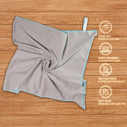 Microfibre Travel Towel- Grey