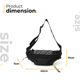 Checkermate Unisex Waist Bag - Black
