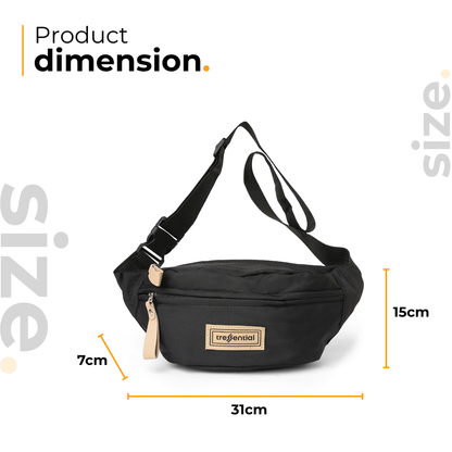 StreetSnap Unisex Waist Bag - Black