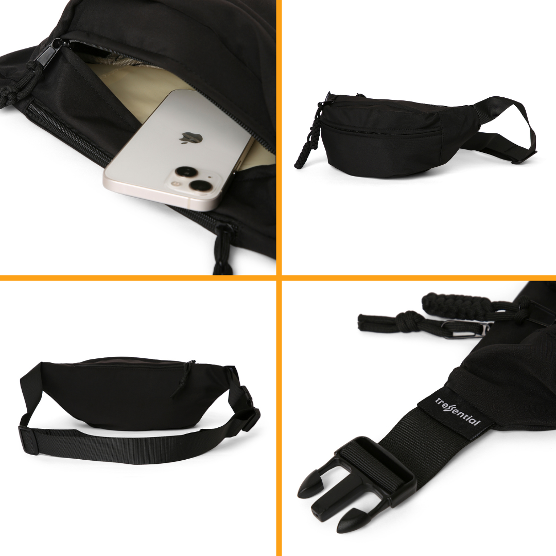 UrbanStash Unisex Waist Bag - Black