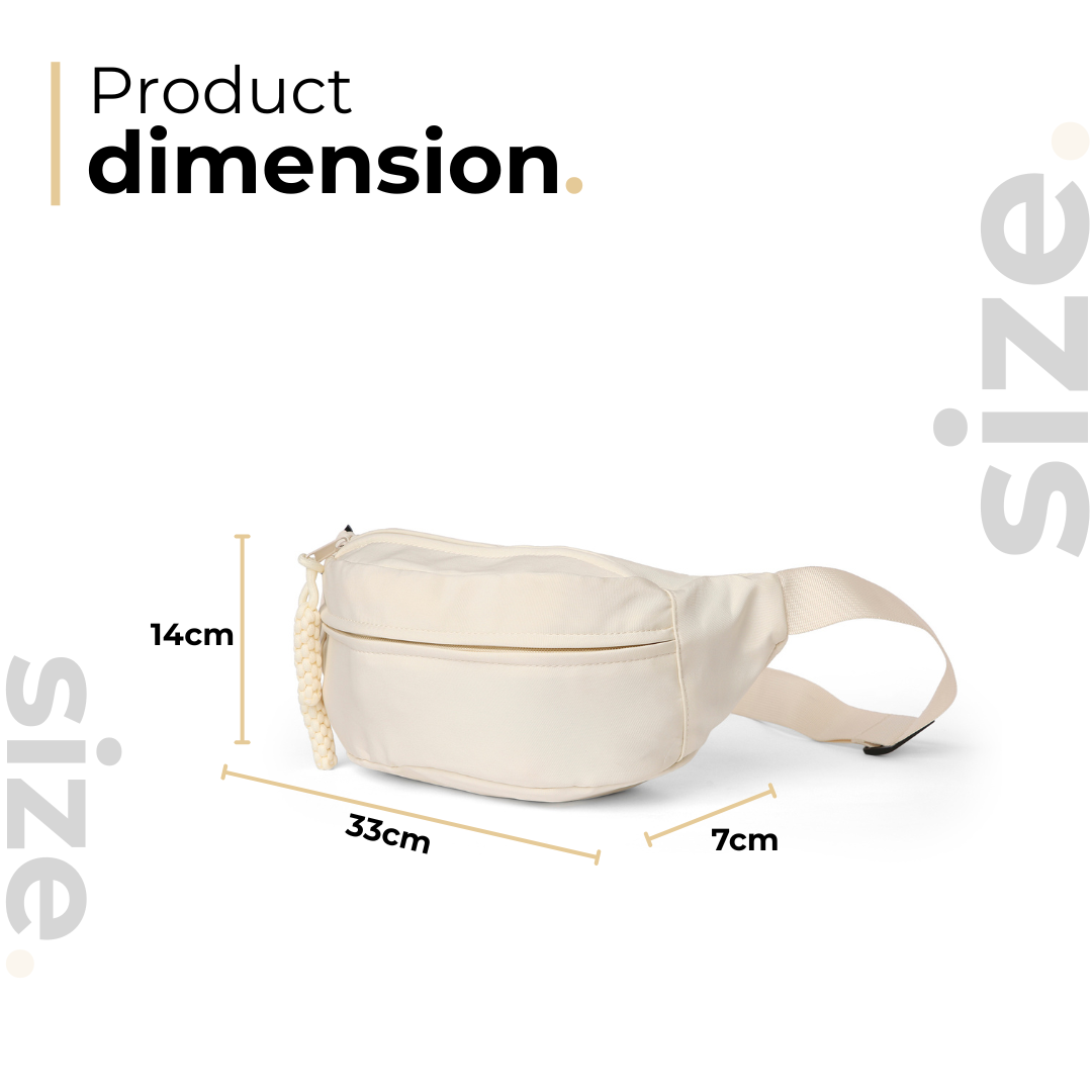 UrbanStash Unisex Waist Bag - White