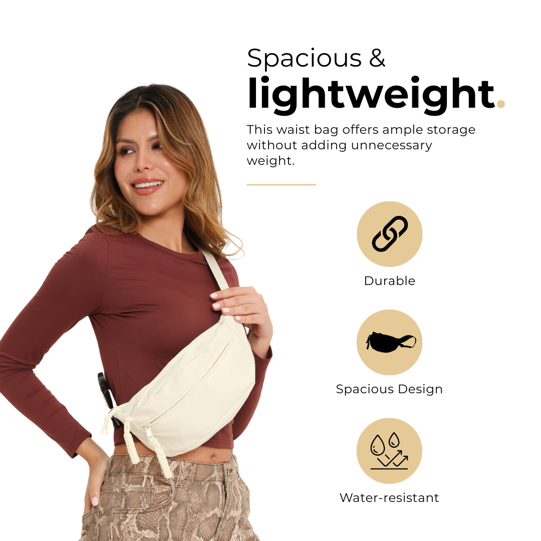 UrbanStash Unisex Waist Bag - White
