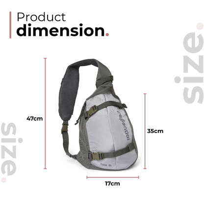 Core 8L Unisex Sling Bag - SlateBlack