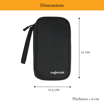 Electronics Travel Organizer Pouch- Black