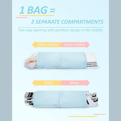 Travel Compression Packing Cubes- Blue