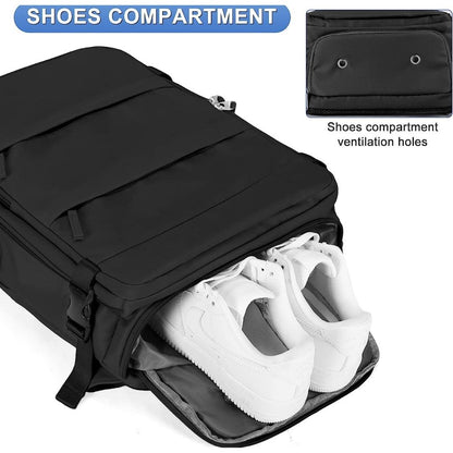 Unisex Travel Backpack-Black