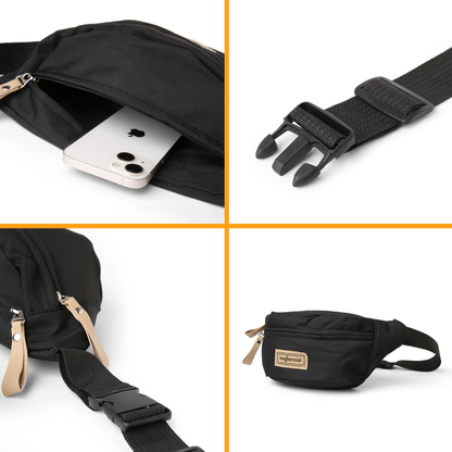 StreetSnap Unisex Waist Bag - Black