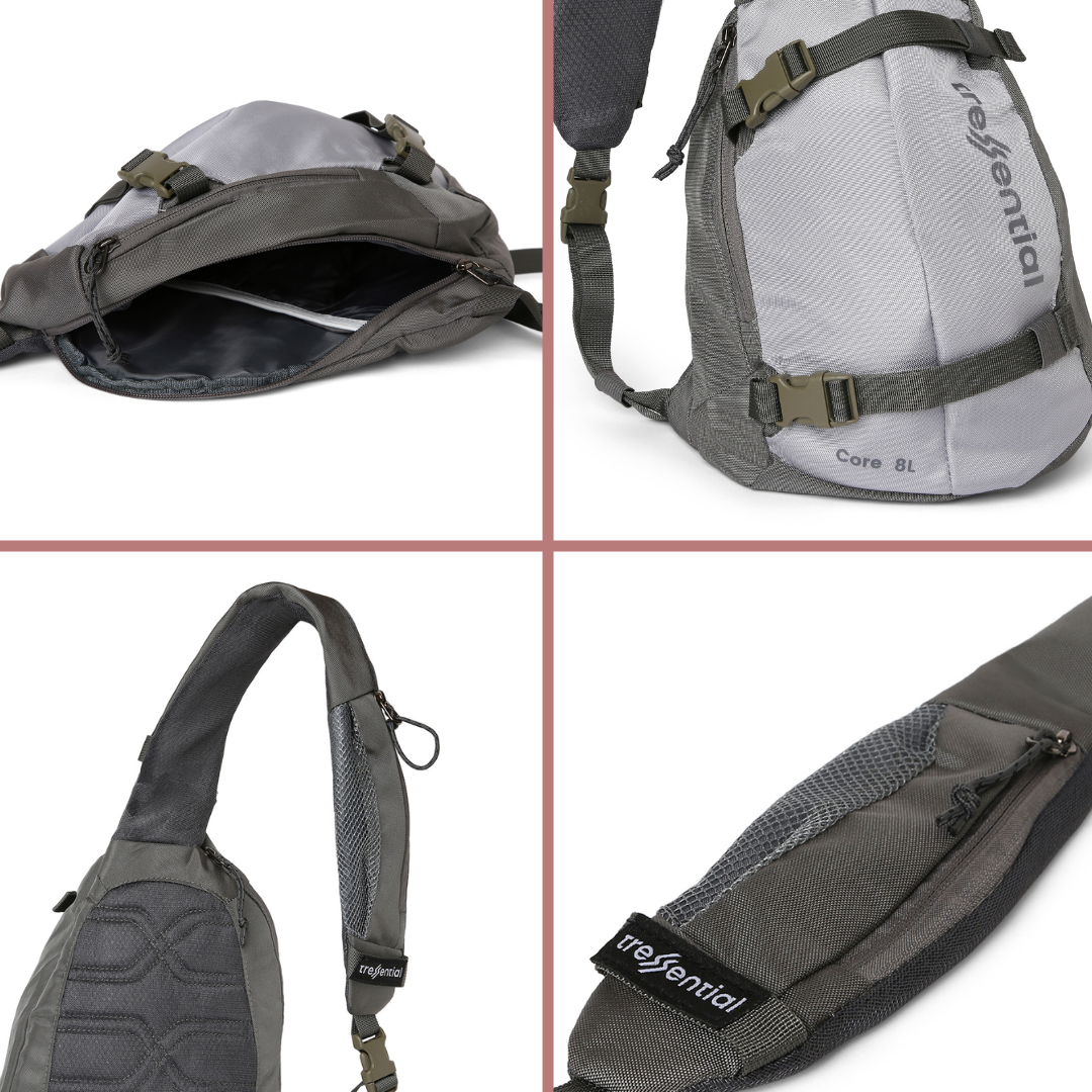 Core 8L Unisex Sling Bag - SlateBlack