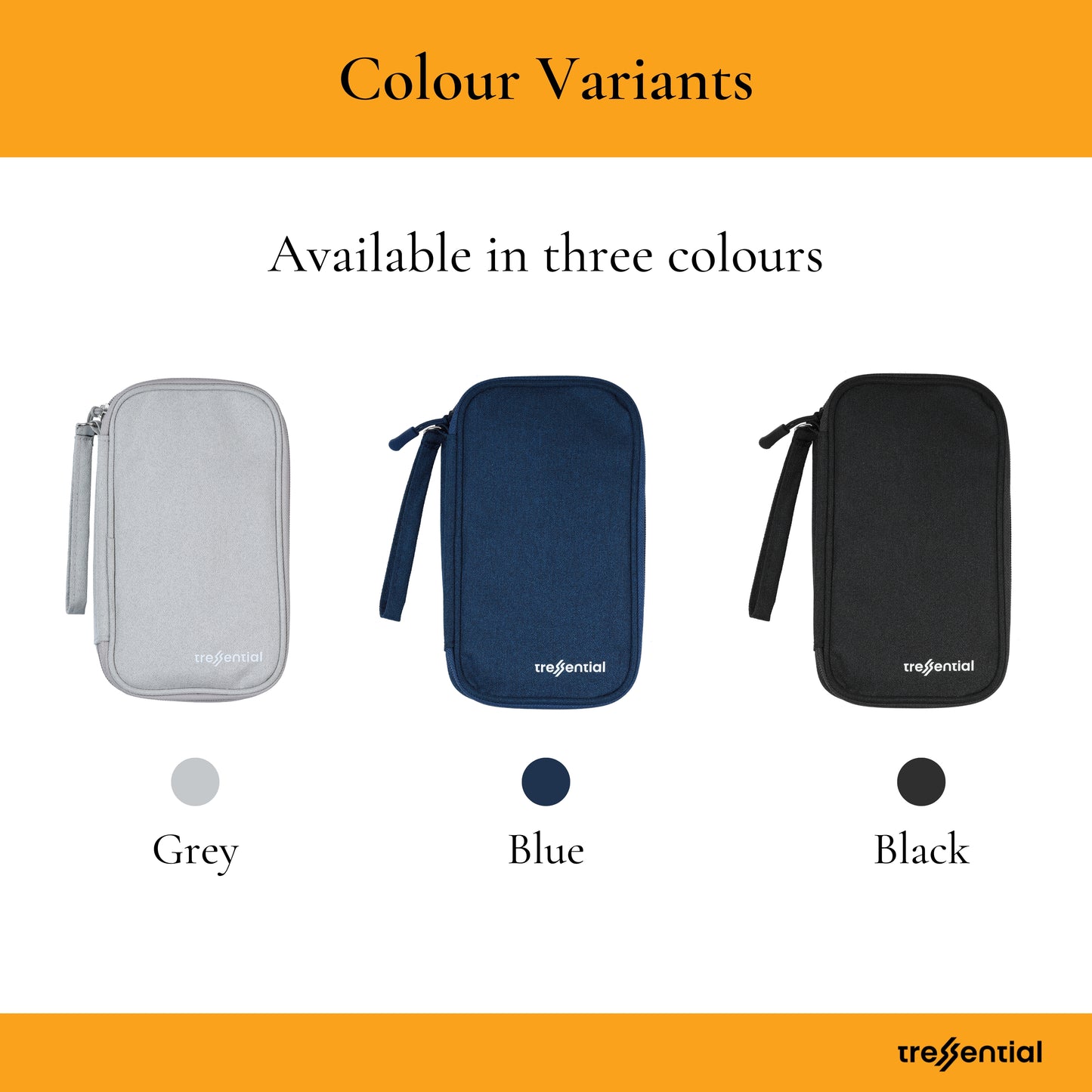 Electronics Travel Organizer Pouch- Black
