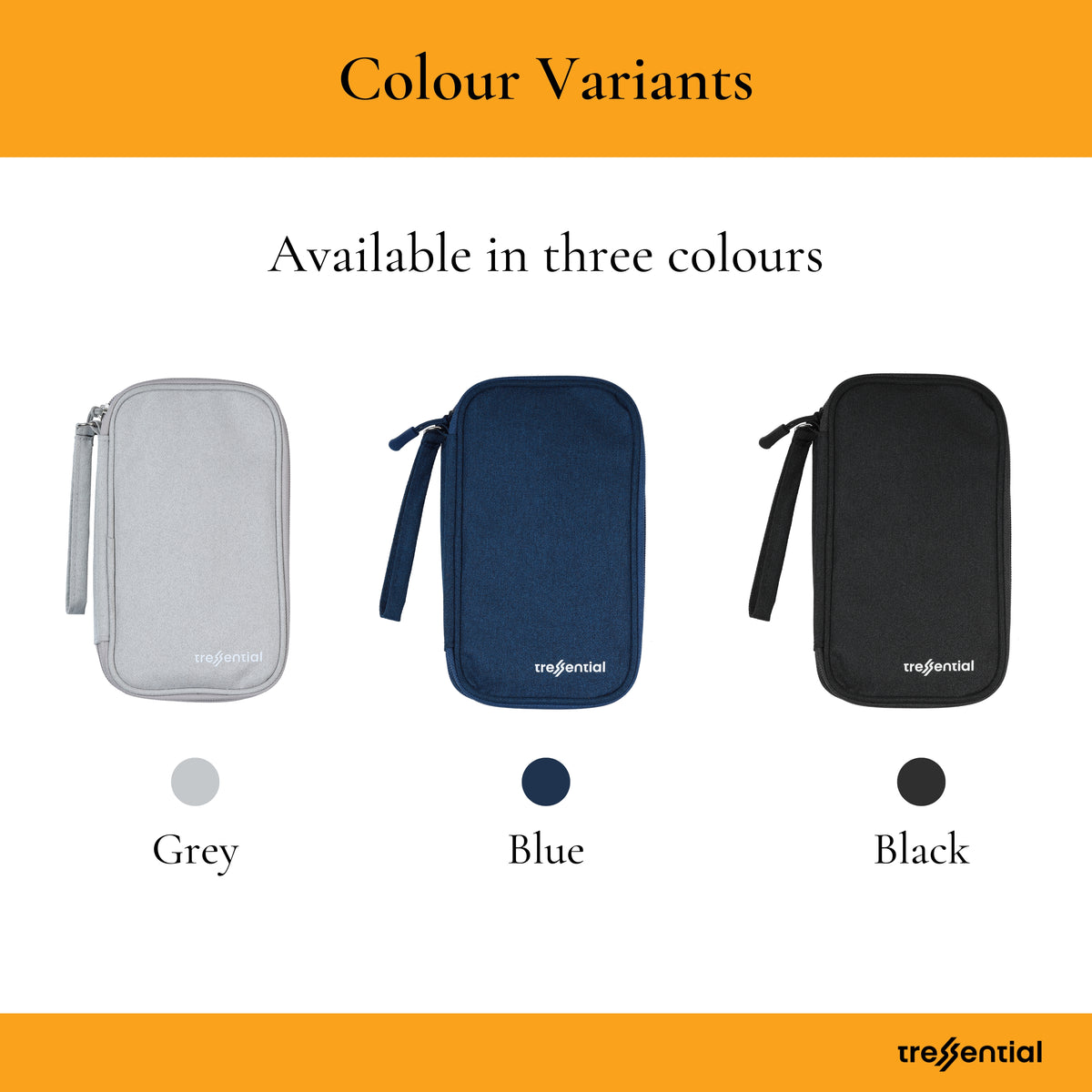 Electronics Travel Organizer Pouch- Black - Hover Image