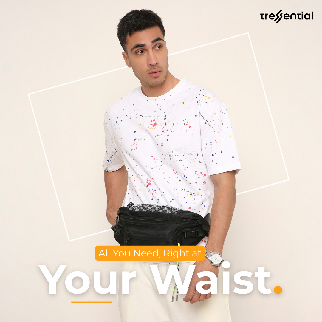 Checkermate Unisex Waist Bag - Black