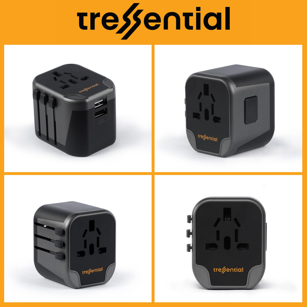 Universal Travel Adapter- Black - Hover Image