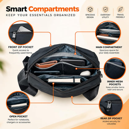 Tressential Travel Waist Bag | Cross Body Bag for Men Women