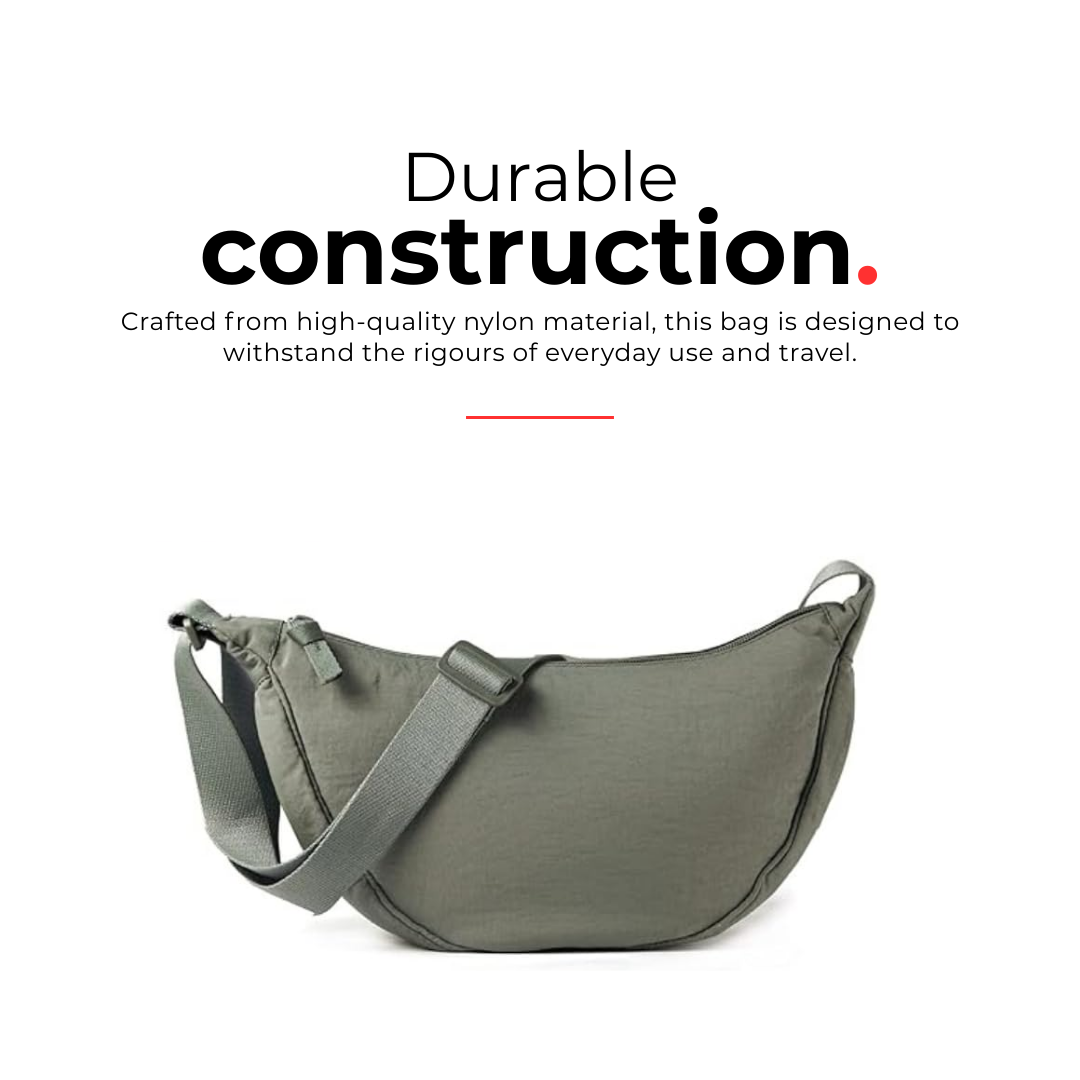 Crescent Half Moon Bag - Green