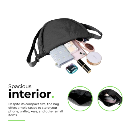 Crescent Half Moon Bag - Black