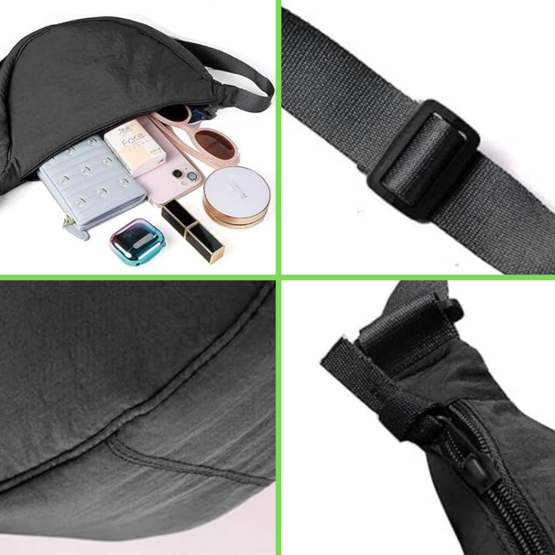 Crescent Half Moon Bag - Black