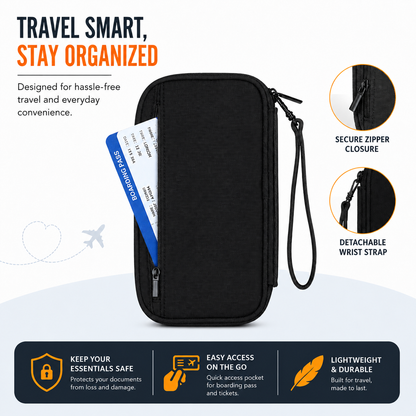 Passport Holder Travel Wallet-Black