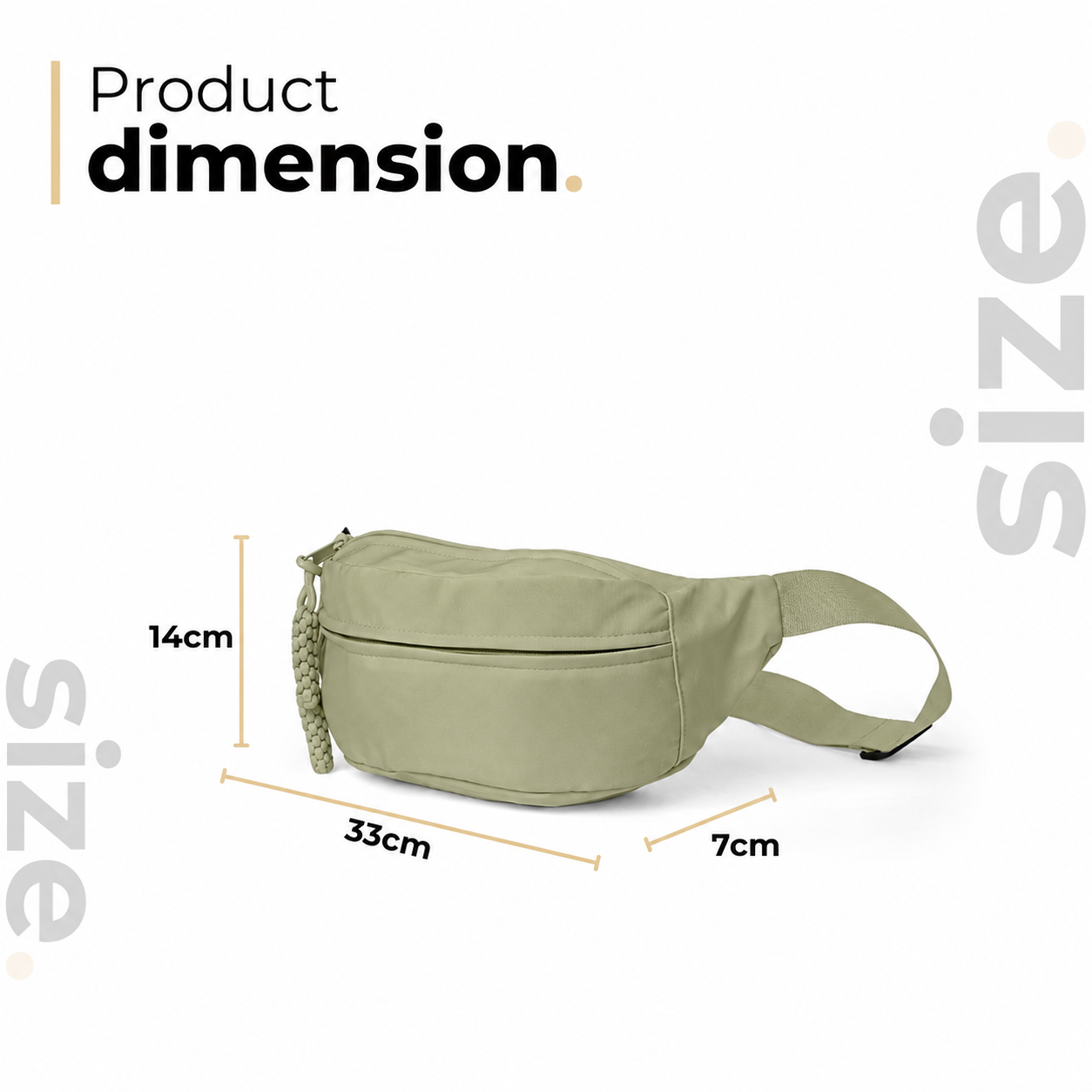 UrbanStash Unisex Waist Bag - Olive Green