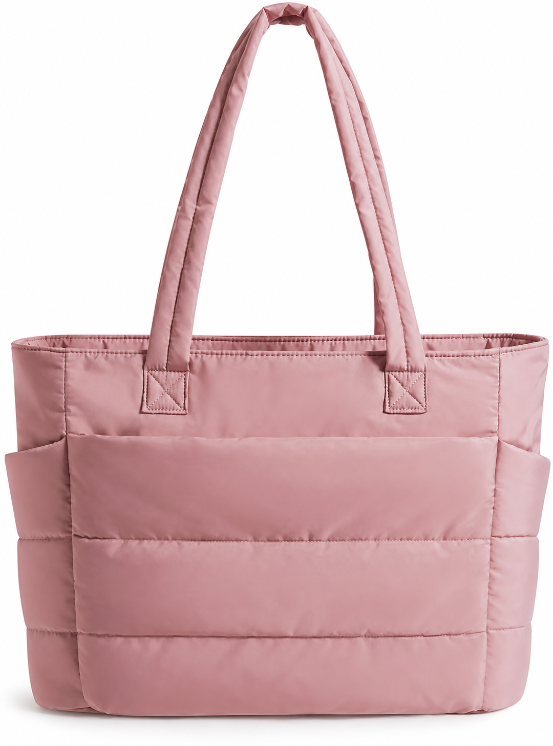 Tressential Puffer Tote Bag for Women-Pink