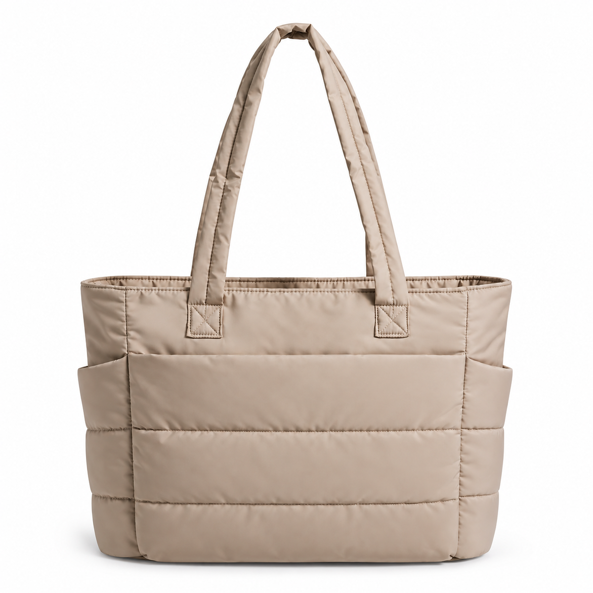 Tressential Puffer Tote Bag for Women, 14L, Beige