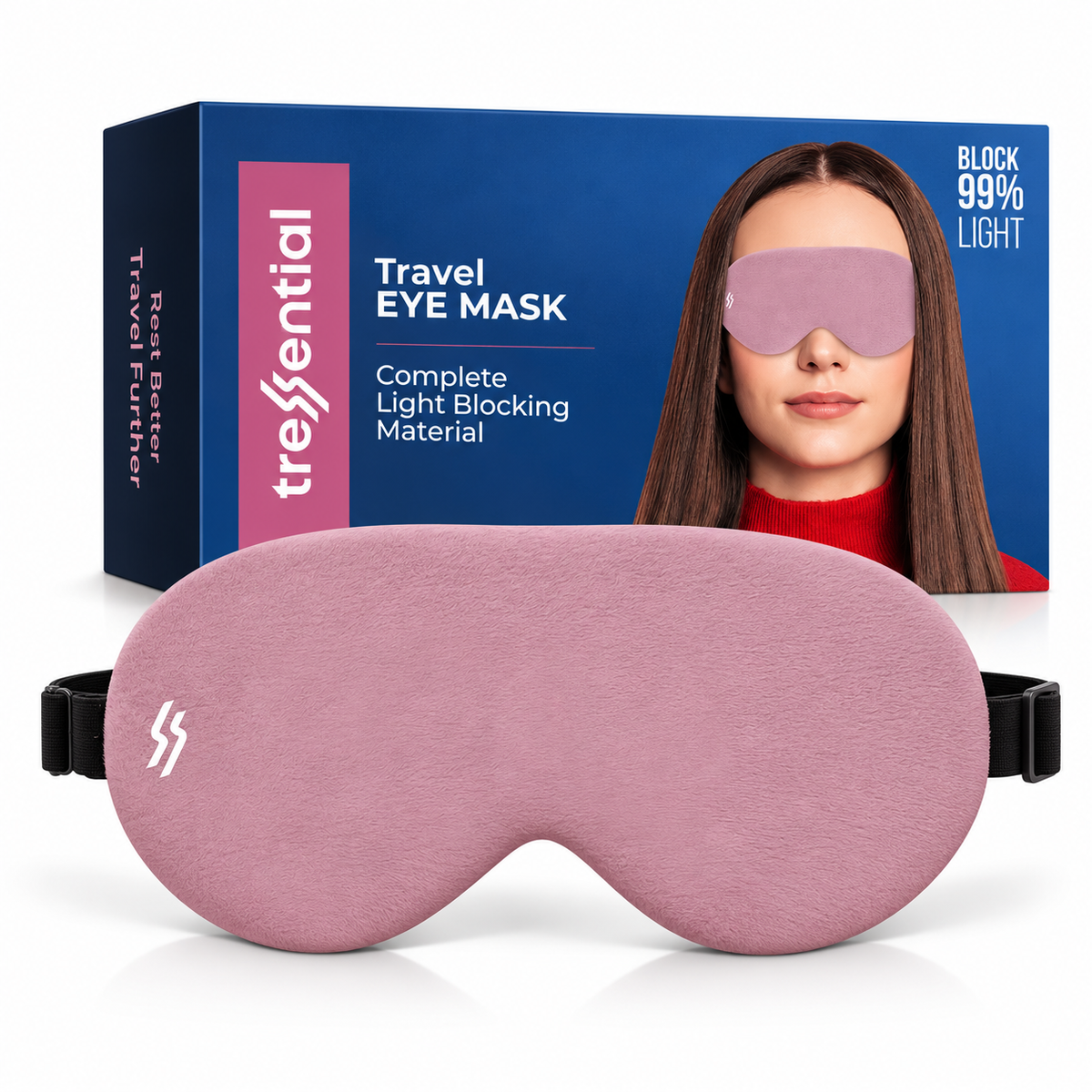 Travel Eye Mask - Pink