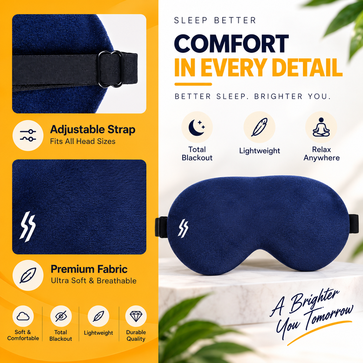 Travel Eye Mask - Blue